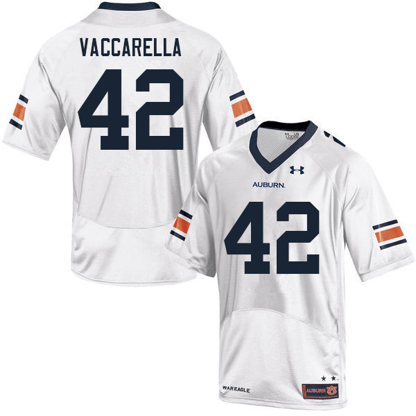 Men's Auburn Tigers #42 Kyle Vaccarella White 2021 College Stitched Football Jersey